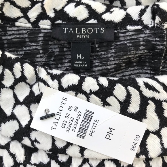 {Talbots} Folded collar wide neck top, MP - Picture 5 of 6